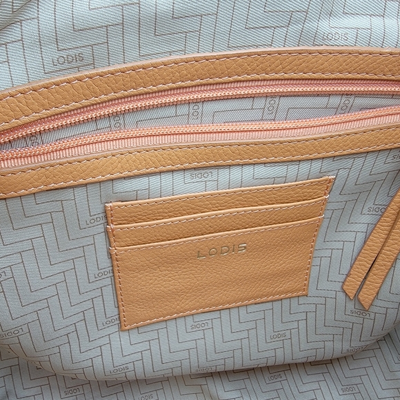 Lodis Texas Leather Sutton Tote/crossbody In Nectarine - Picture 15 of 16